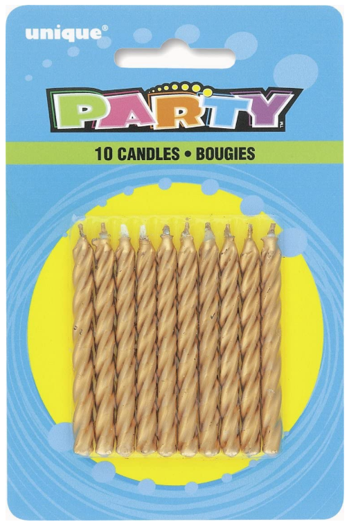 Spiral Birthday Candles, 10ct